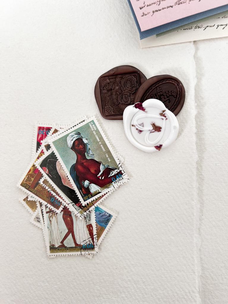 DIY Letter Writing Kit: Vintage Stamps, Wax Seals and Stationery Set