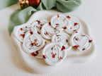 Floral White Wax Seal Stickers: Dried Flower Self-Adhesive Seals