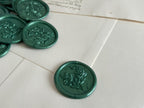 Green Wax Seal Stickers – Pre-Made Self-Adhesive Wax Seals