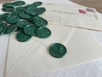 Green Wax Seal Stickers – Pre-Made Self-Adhesive Wax Seals