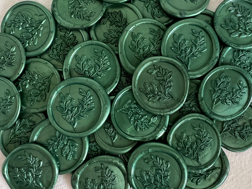 Green Wax Seal Stickers – Pre-Made Self-Adhesive Wax Seals