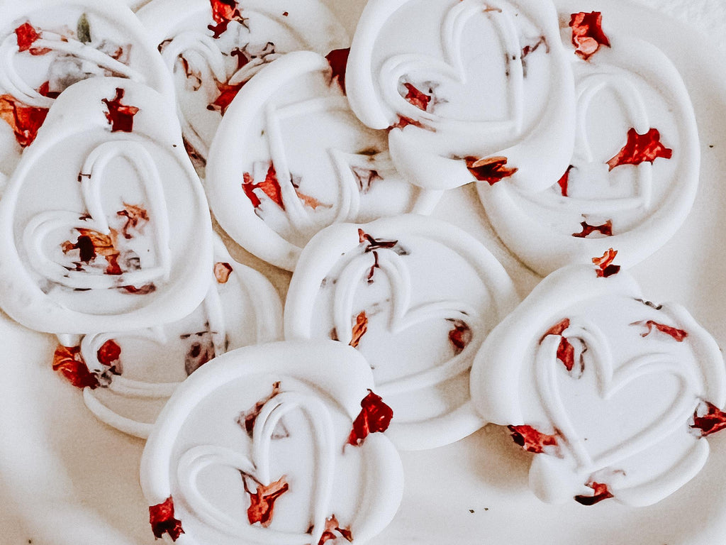 Floral White Wax Seal Stickers: Dried Flower Self-Adhesive Seals