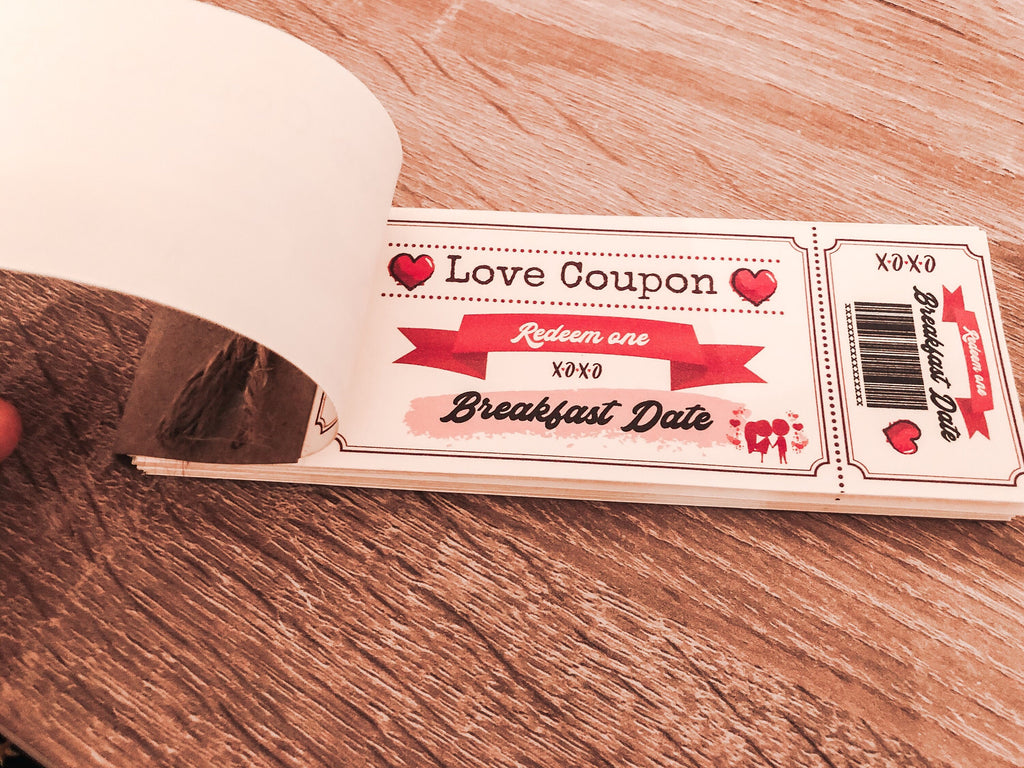 Handmade Gift Coupon Book - 20 Love Coupons