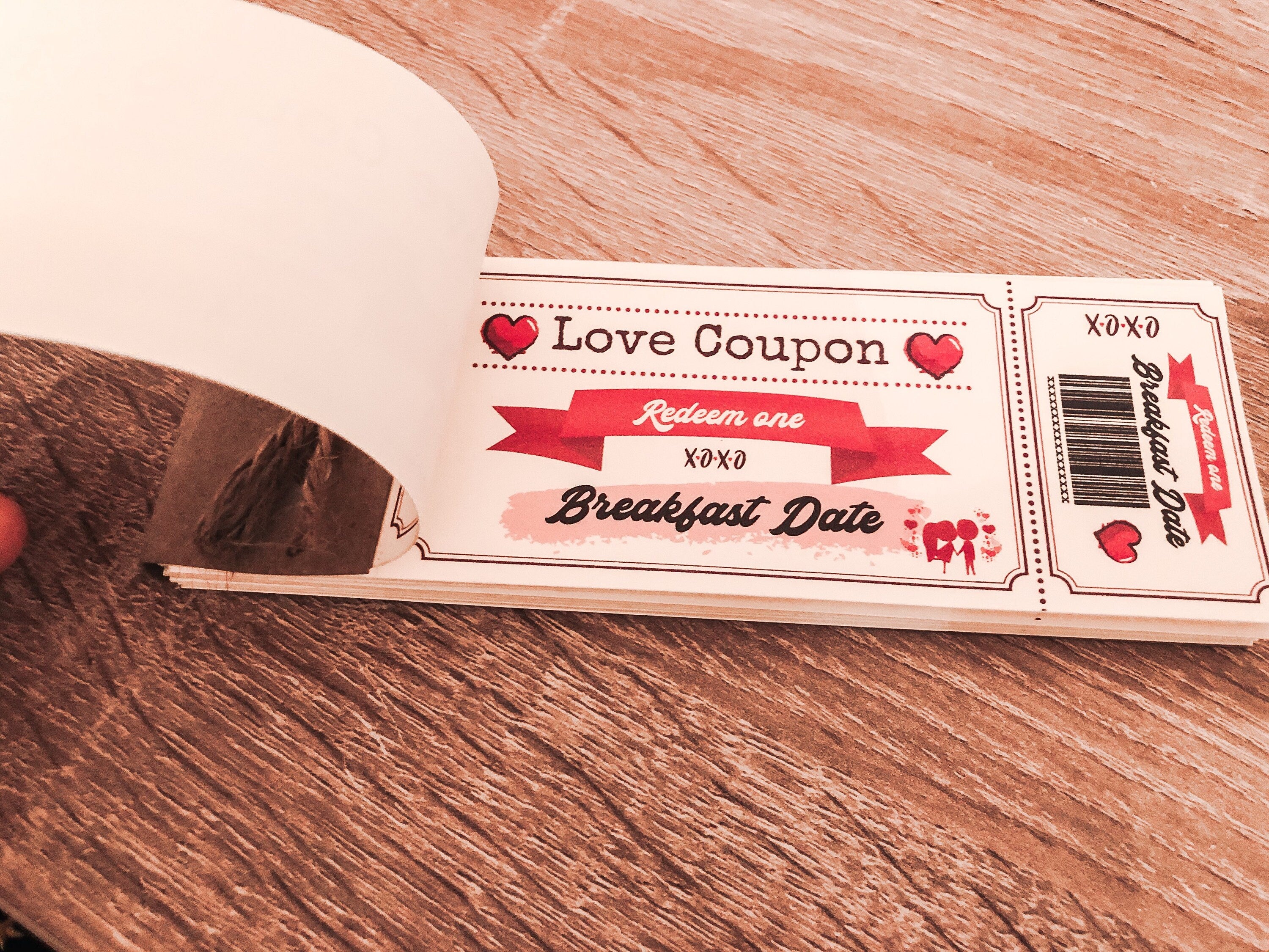 Handmade Gift Coupon Book - 20 Love Coupons