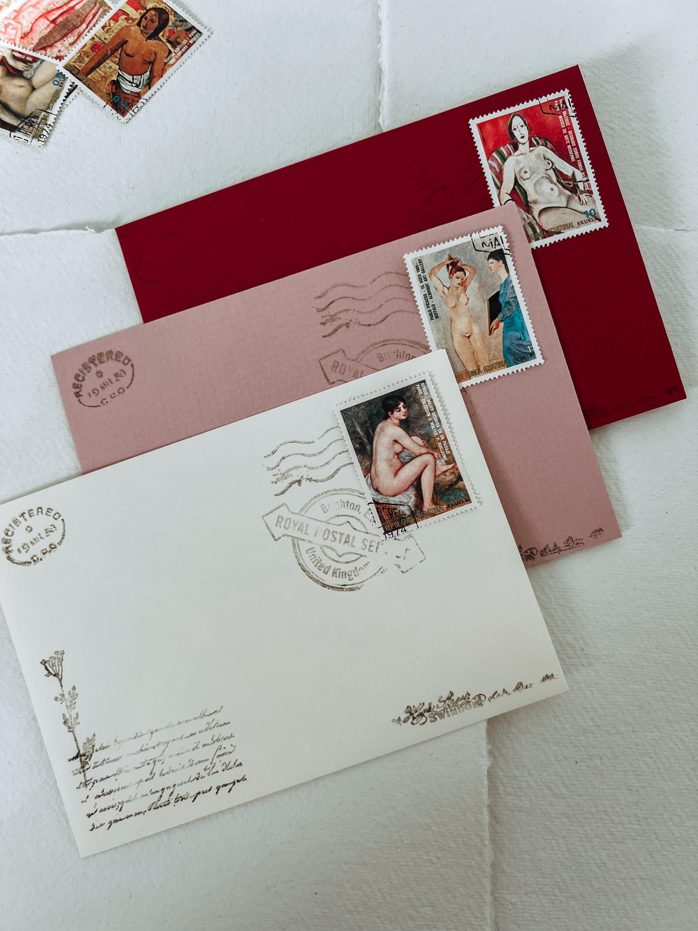 DIY Letter Writing Kit: Vintage Stamps, Wax Seals and Stationery Set